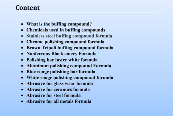 Metal Buffing Bar Compound Formulation - Image 2