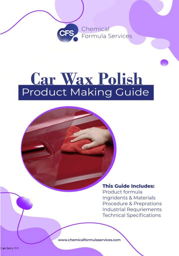 Car Wax Polish Formulation At 1 Chemical Formula Services