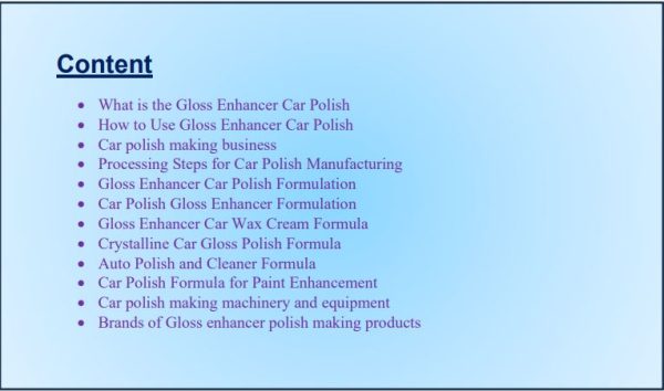 gloss enhencer car polish