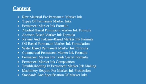 permanent marker ink formulation