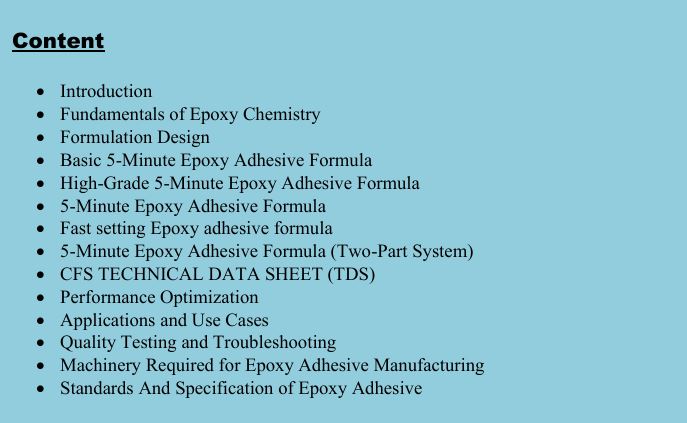 5-minute Epoxy Adhesive Formula