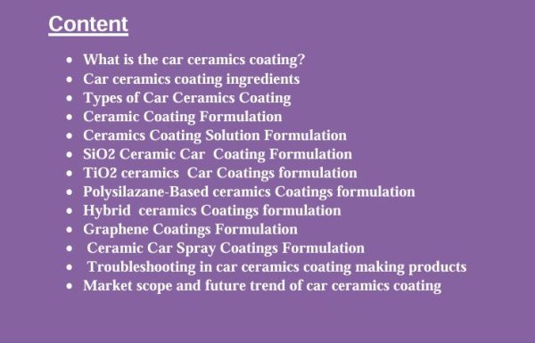 car ceramics coating composition