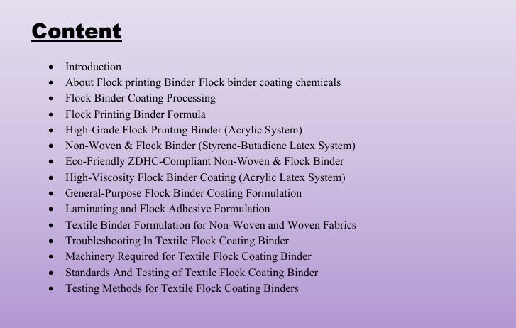 Flock Binder Formulation for Textile Printing - Image 2