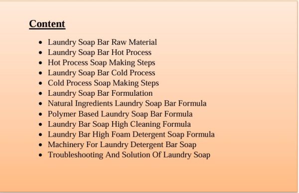 Laundry soap bar formulation