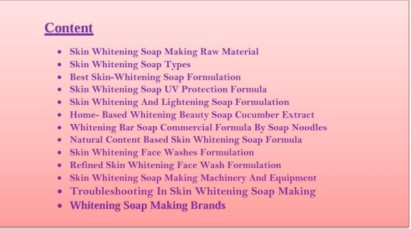 skin whitening soap making formula