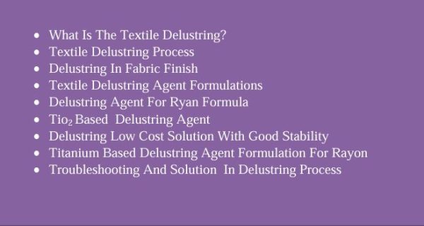 textile delustring agent formulation