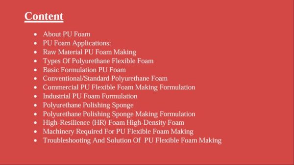 polyurethane flexible foam formulation