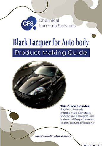 Black lacquer for auto body paint formula