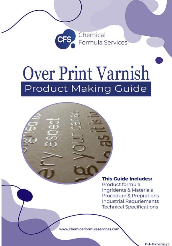 High gloss over print varnish formula