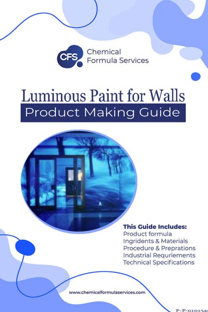 Luminous paint for walls formula