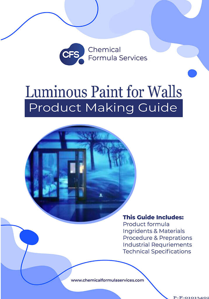 Luminous paint for walls formula