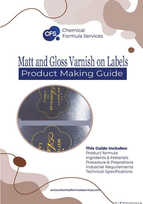 matt and gloss varnish on labels formulation