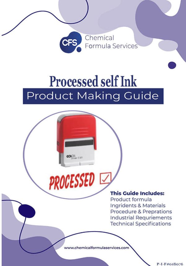 Processed self inking rubber stamping formula