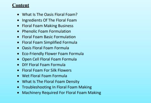 Oasis Floral Foam Formula