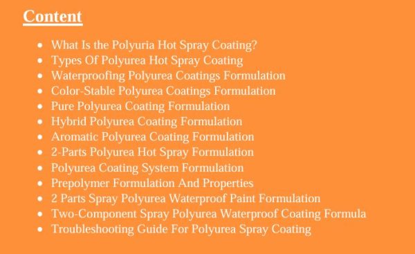 hot spray polyurea coating