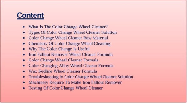 color change wheel cleaner formula