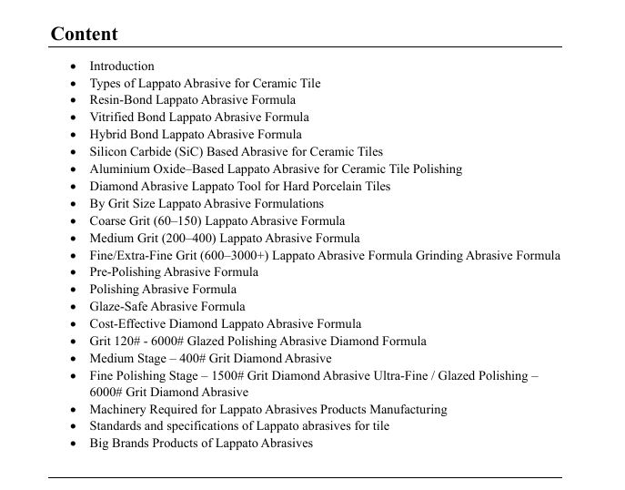 lappato abrasives for ceramics tile