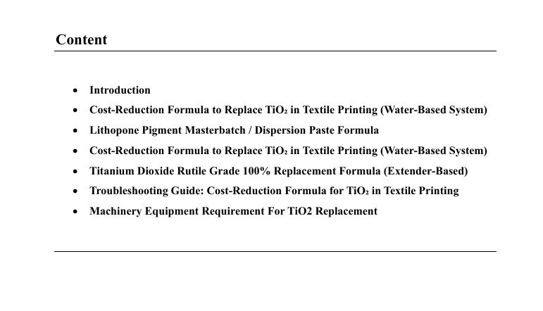 Replace TiO₂ in Textile Printing To Cost Reduction