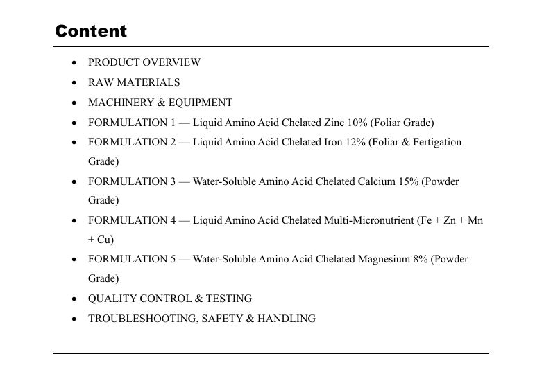 Amino Acid Chelated Fertilizers Formulation